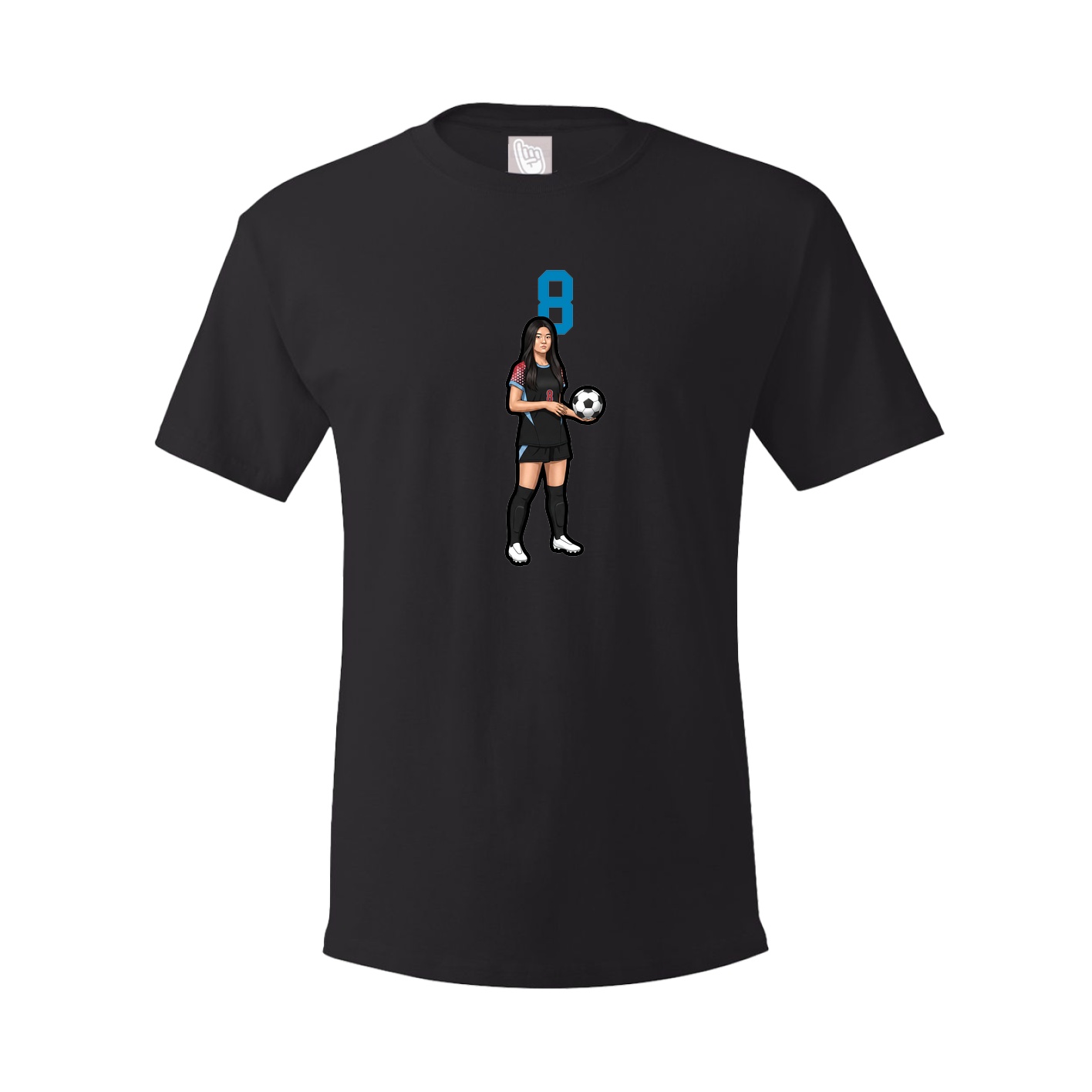 Youth Tee — Number Top in Black