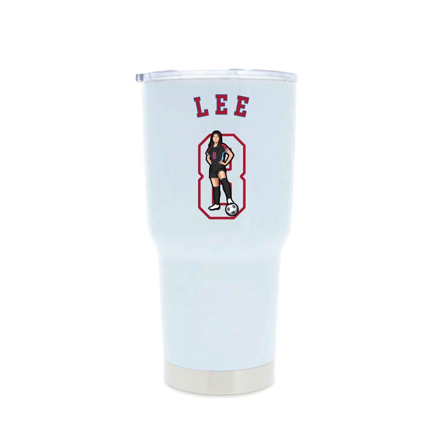 30oz Stainless Steel Tumbler — Shirsey Arch in White