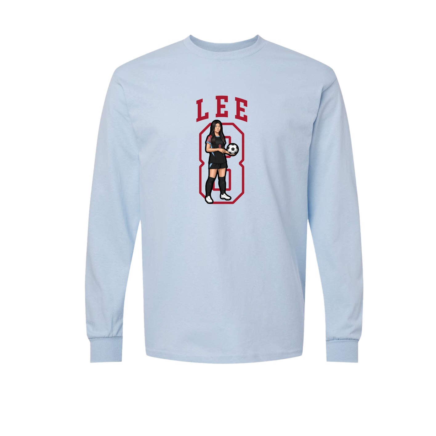 Long Sleeve Tee — Shirsey in Light Blue