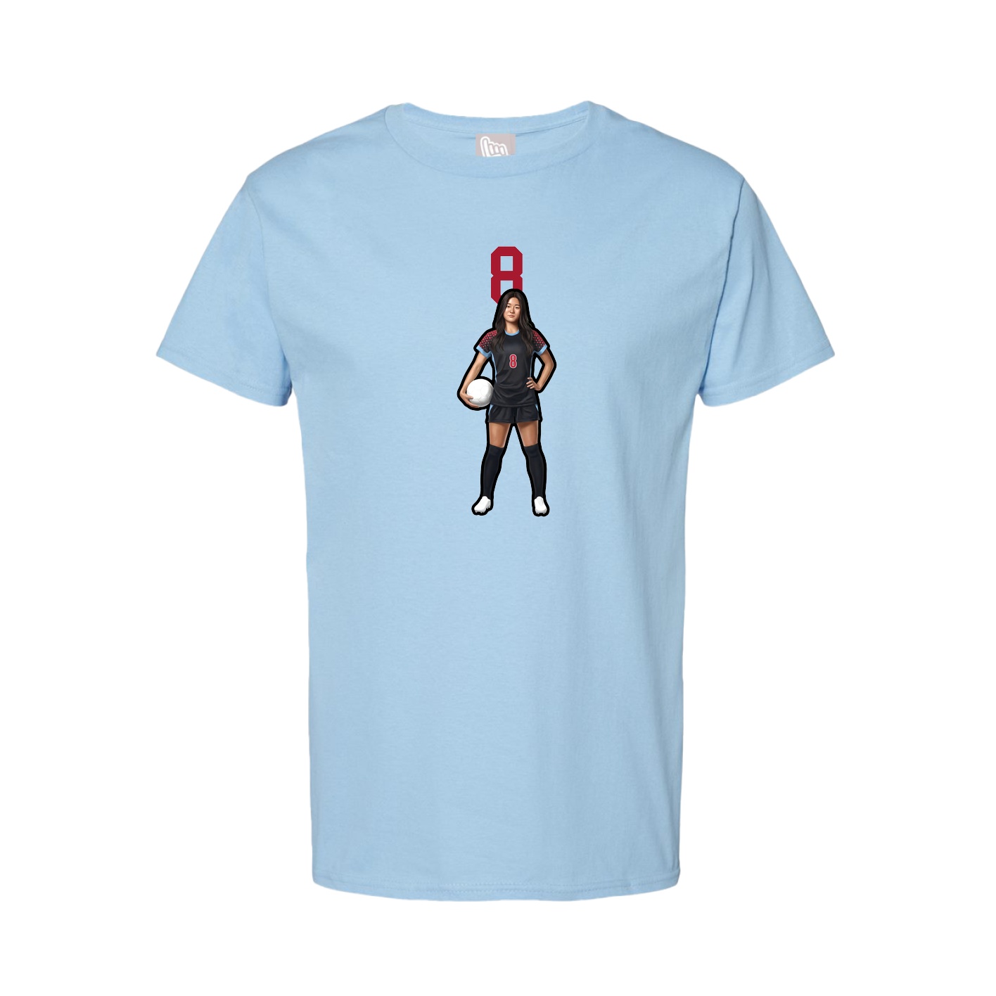 Tee — Number Top in Light Blue