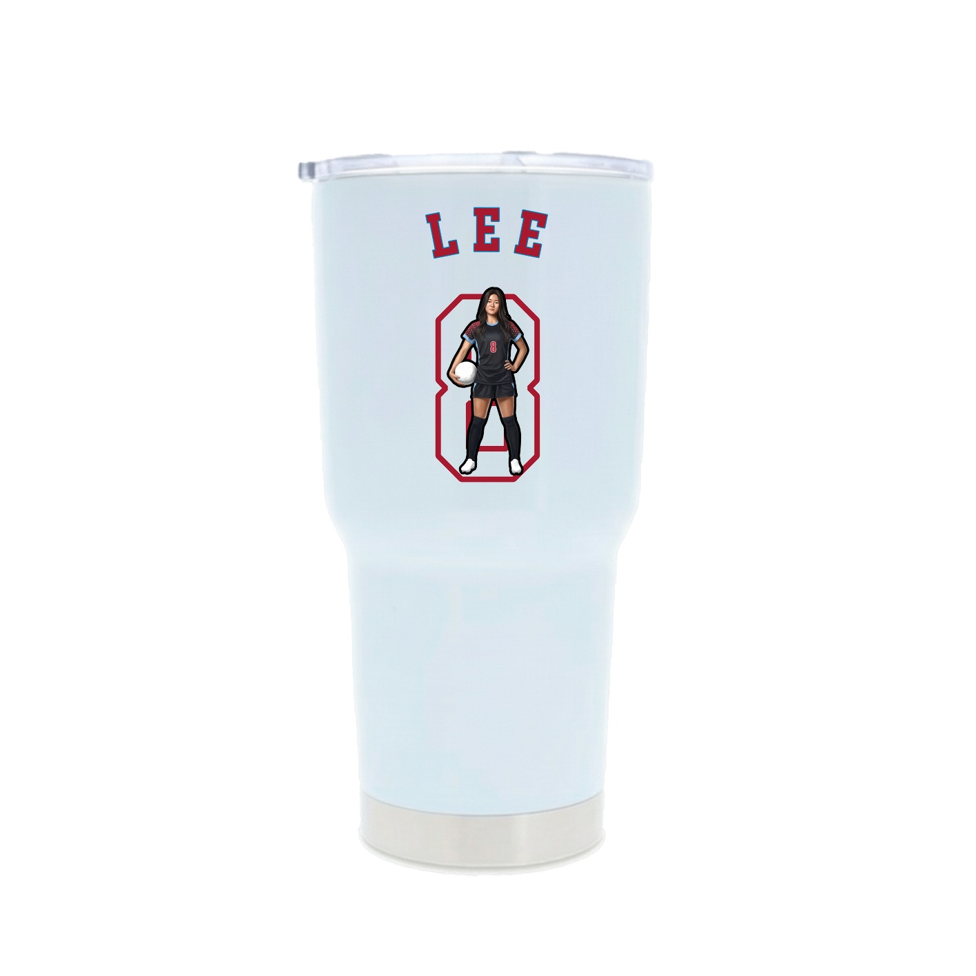 30oz Stainless Steel Tumbler — Shirsey Arch in White