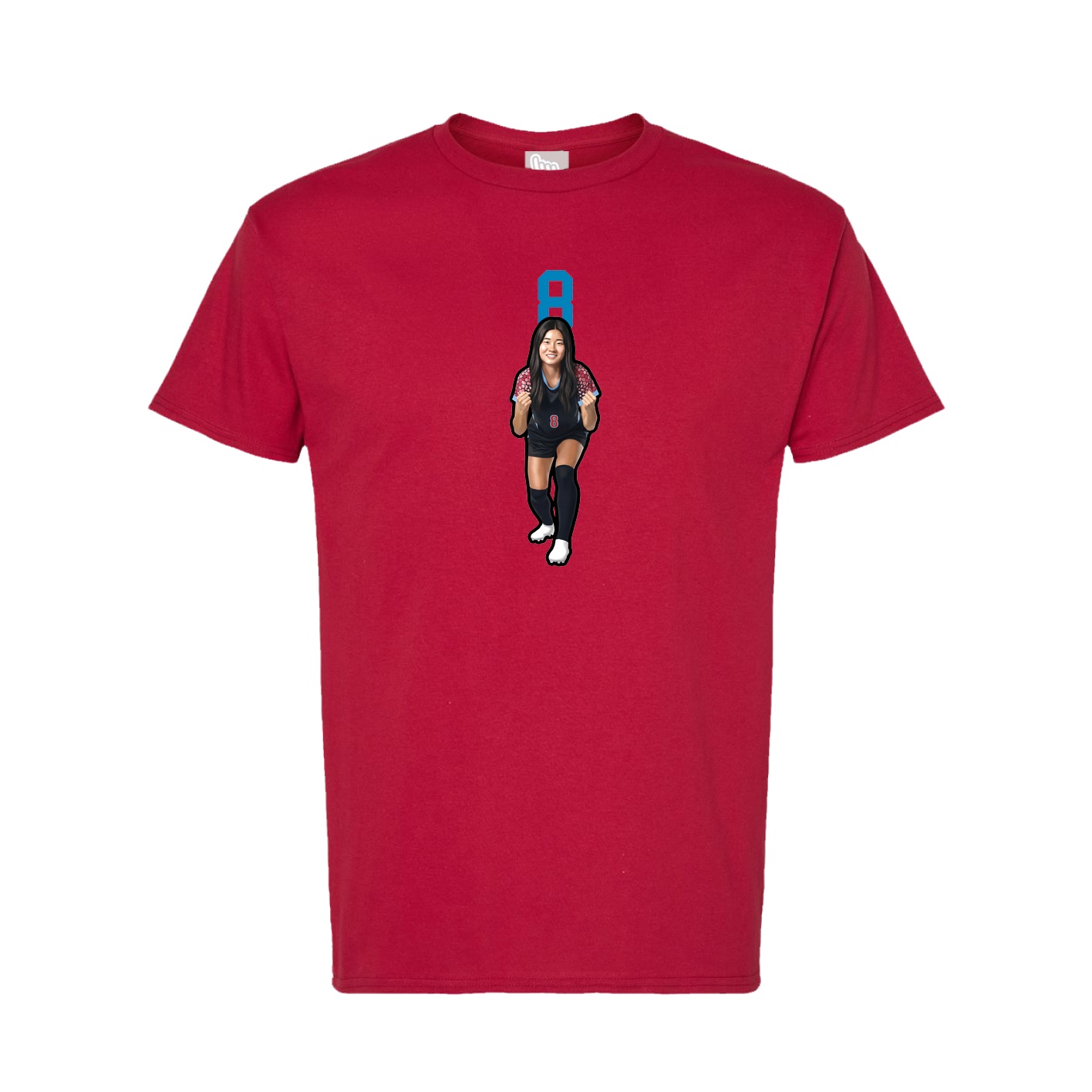 Tee — Number Top in Crimson