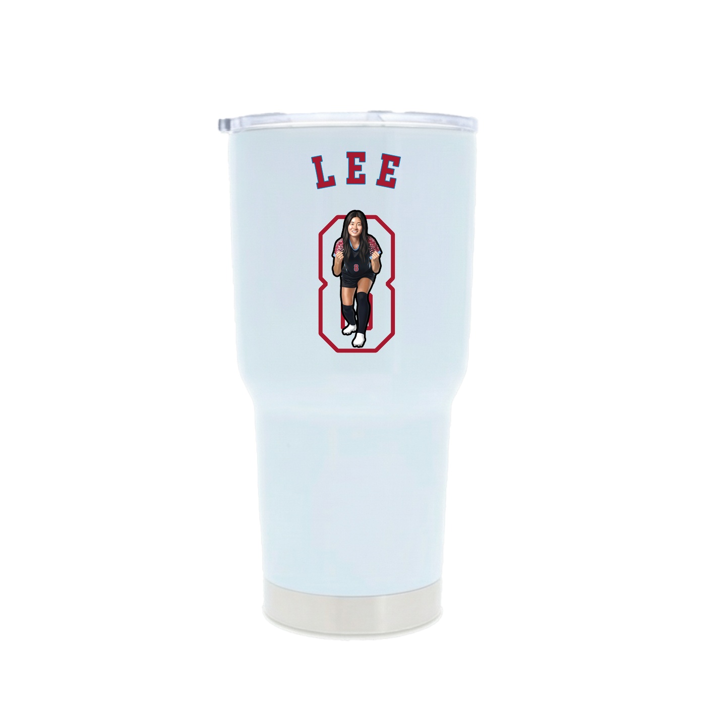 30oz Stainless Steel Tumbler — Shirsey Arch in White
