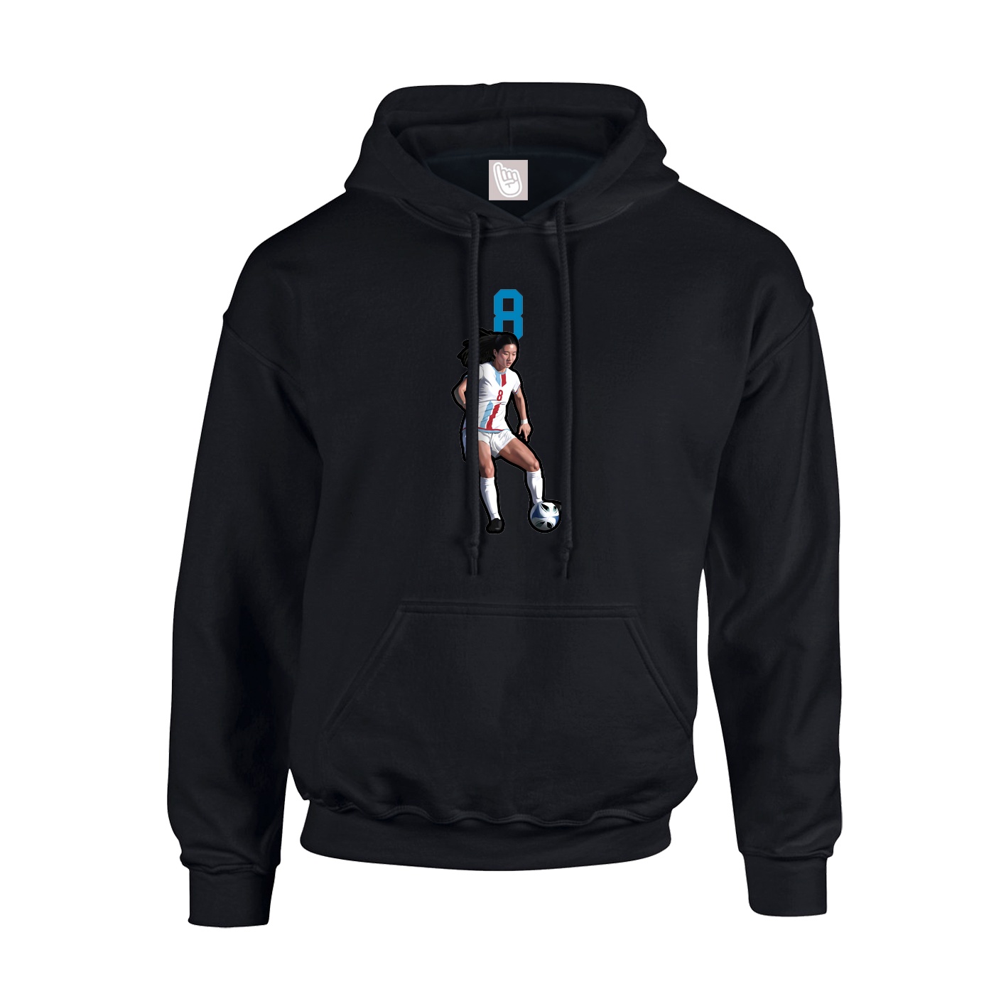 Hoodie — Number Top in Black