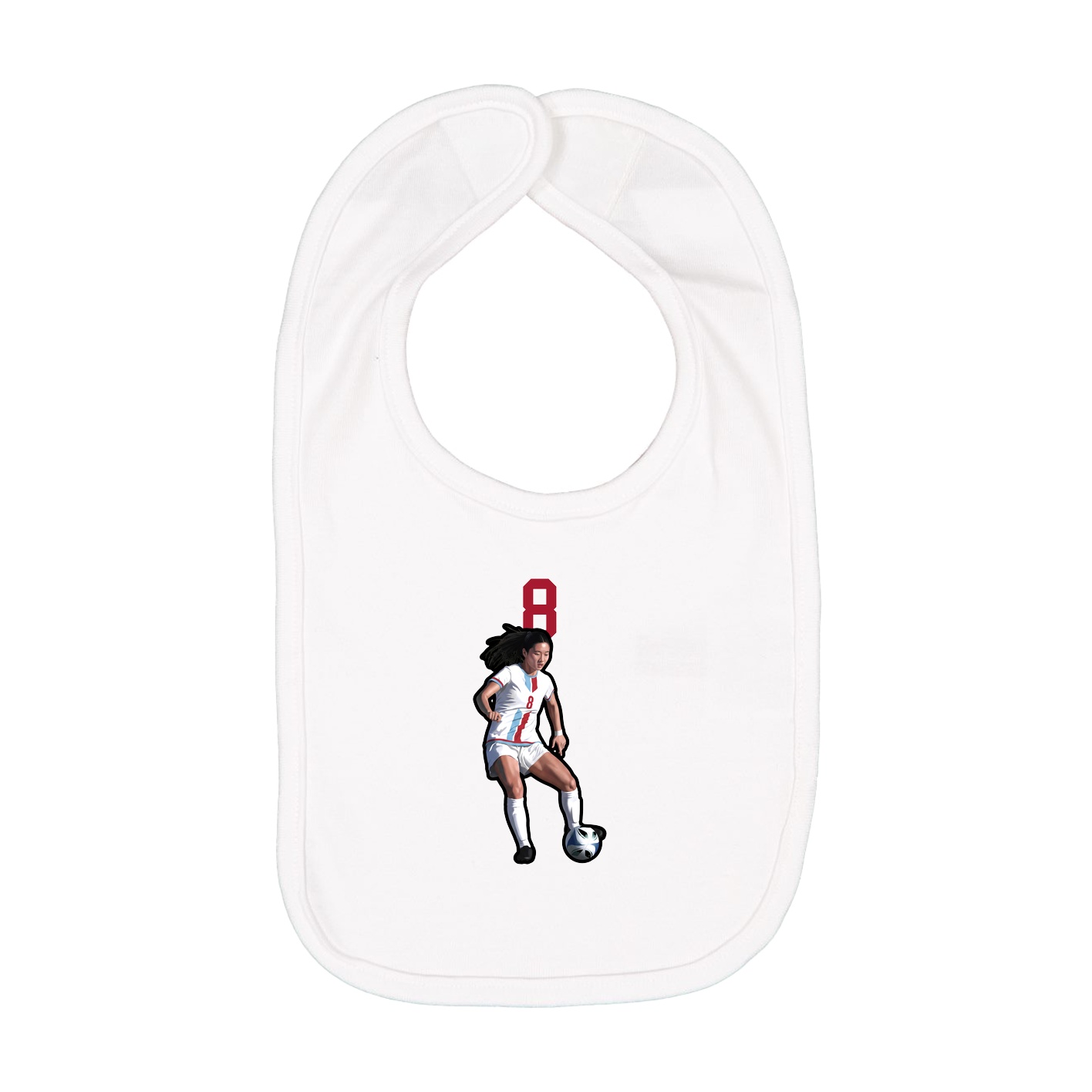 Infant Bib — Number Top in White