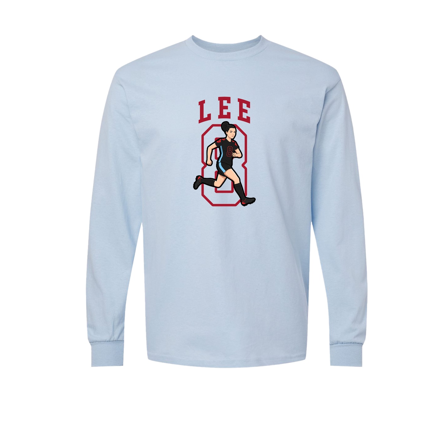 Long Sleeve Tee — Shirsey in Light Blue