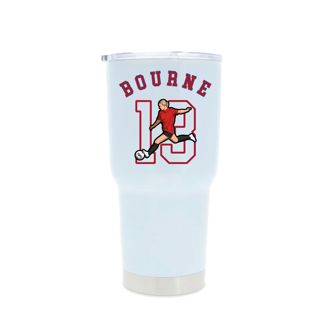 30oz Stainless Steel Tumbler — Shirsey Arch in White
