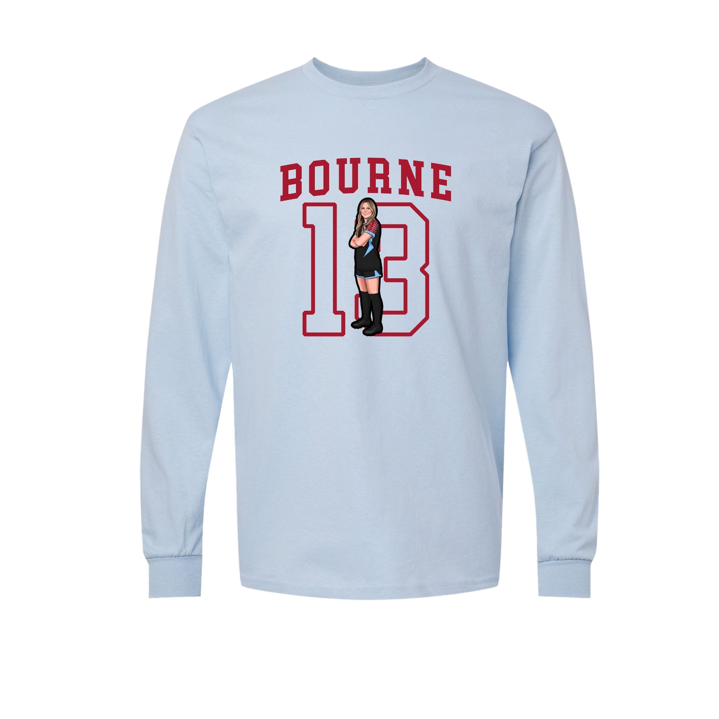 Long Sleeve Tee — Shirsey in Light Blue