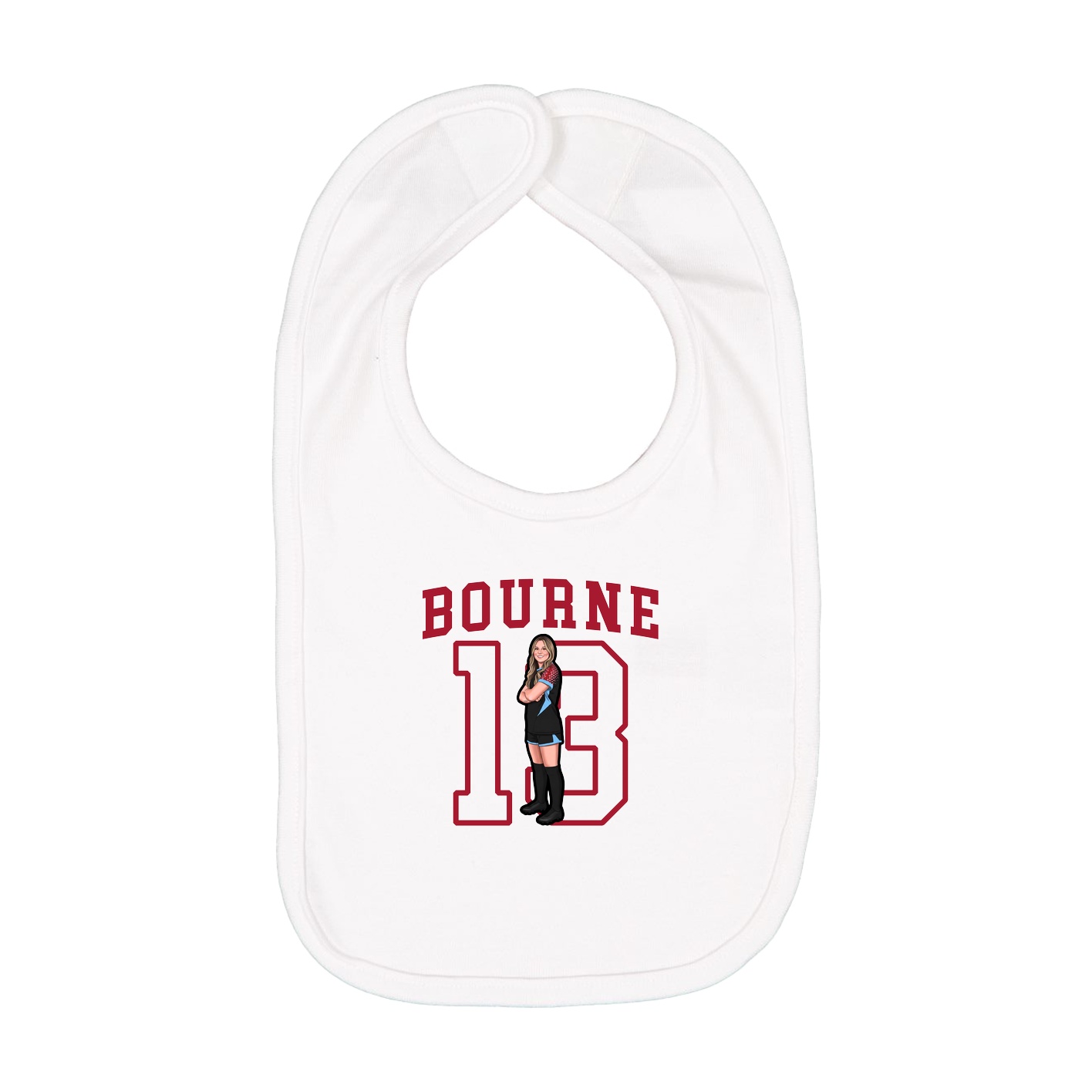 Infant Bib — Shirsey in White