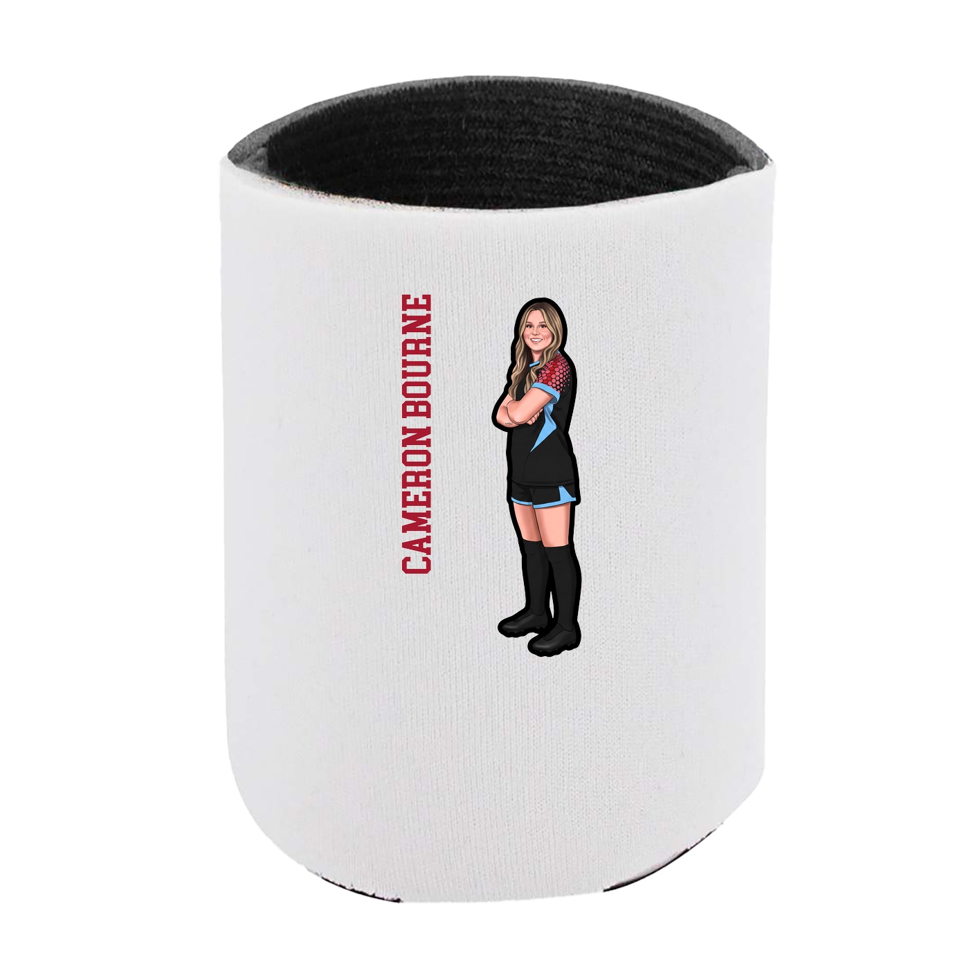 Can Holder — Name Vertical in White