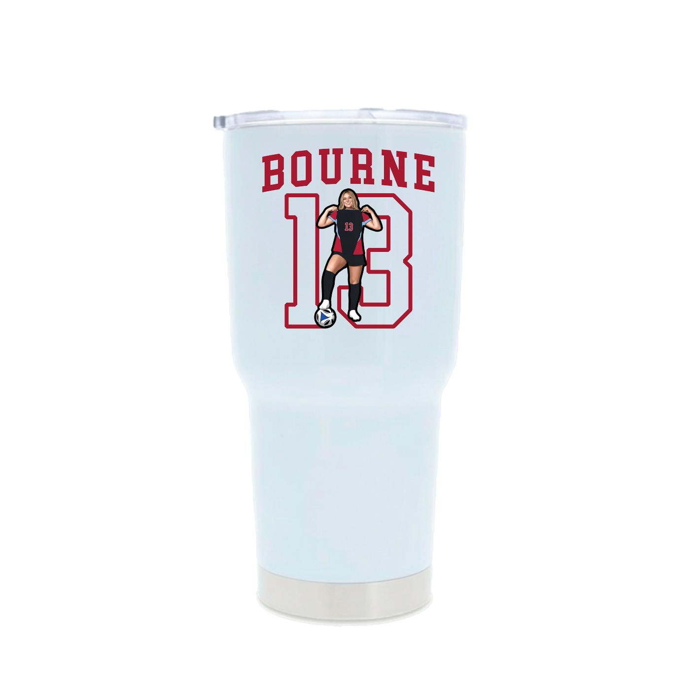 30oz Stainless Steel Tumbler — Shirsey in White