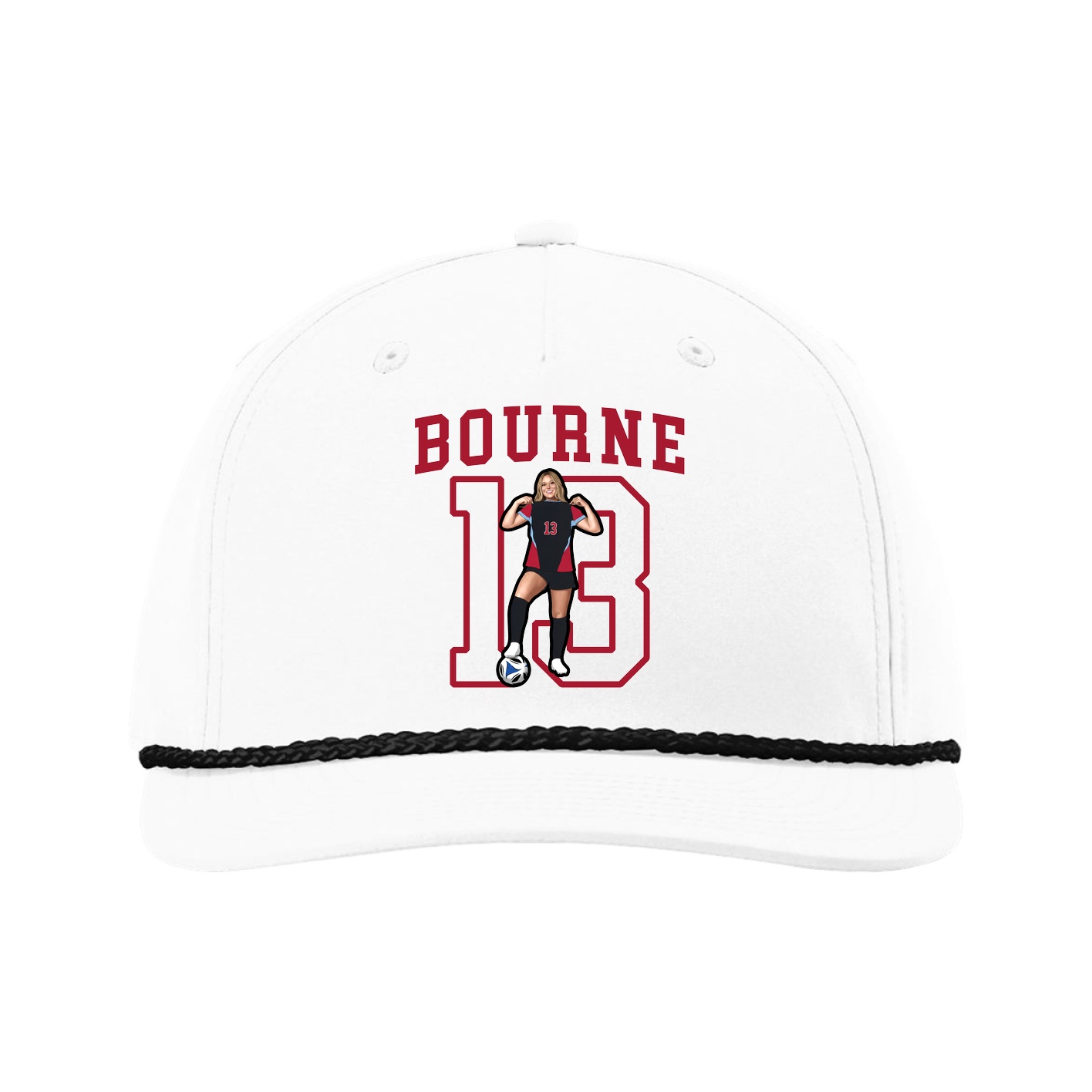 Five-Panel Classic Rope Cap — Shirsey in White