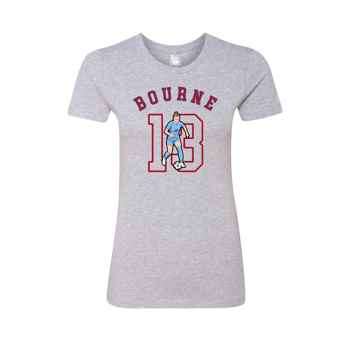 Fitted Women's Tee — Shirsey Arch in Grey