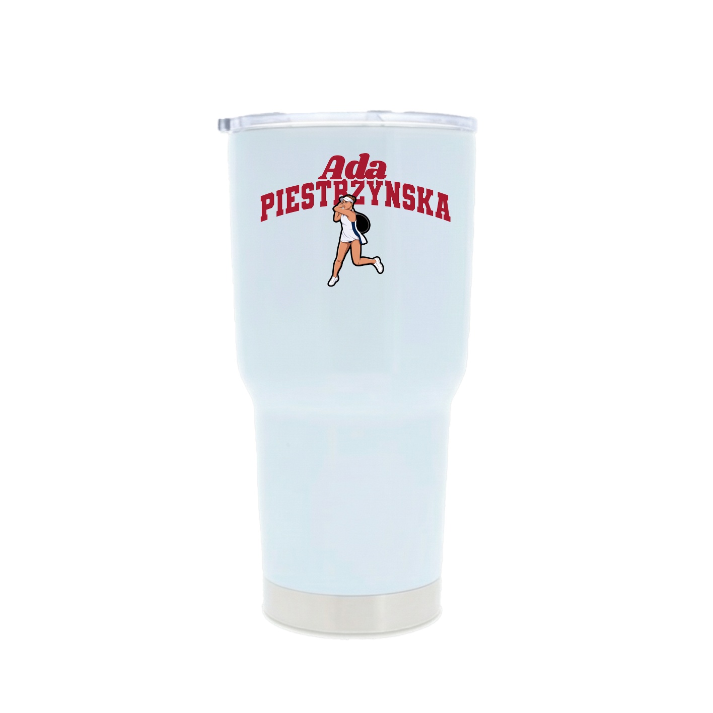 30oz Stainless Steel Tumbler — Signature Arch in White