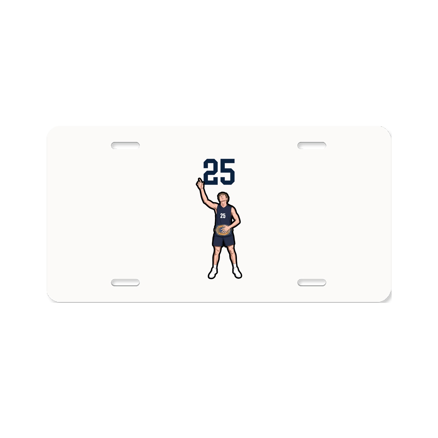 License Plate — Number Top in Classic