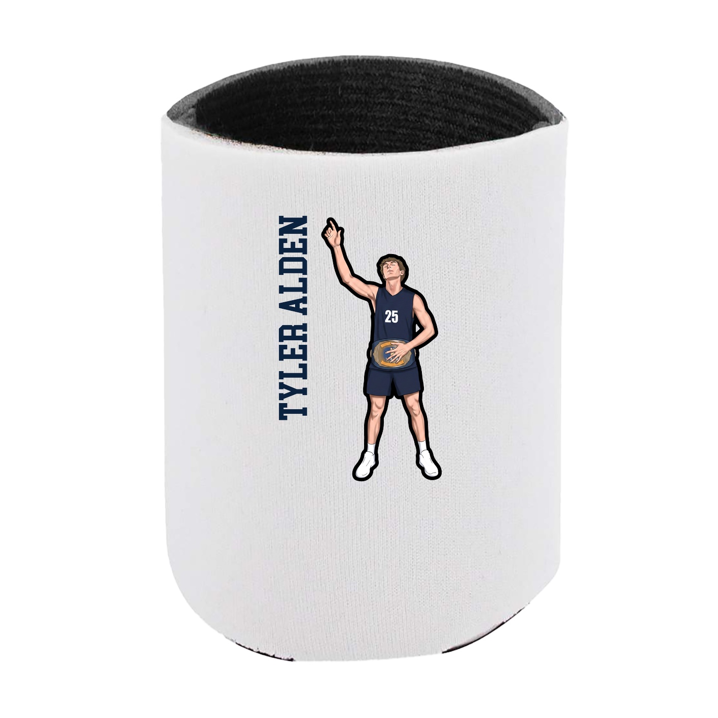 Can Holder — Name Vertical in White