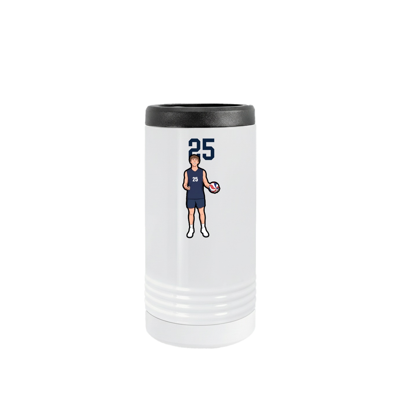 Slim Beverage Holder — Number Top in White