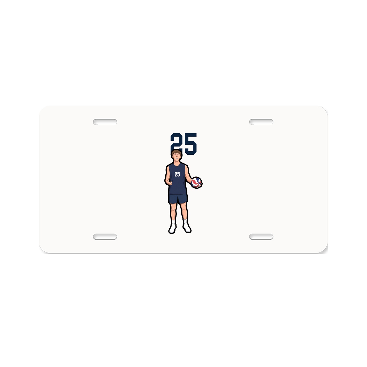 License Plate — Number Top in Classic