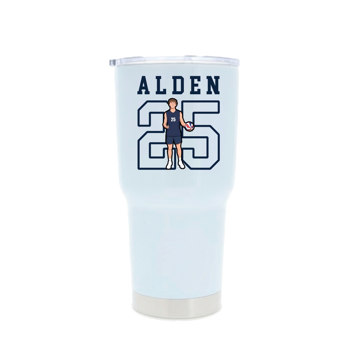 30oz Stainless Steel Tumbler — Shirsey in White