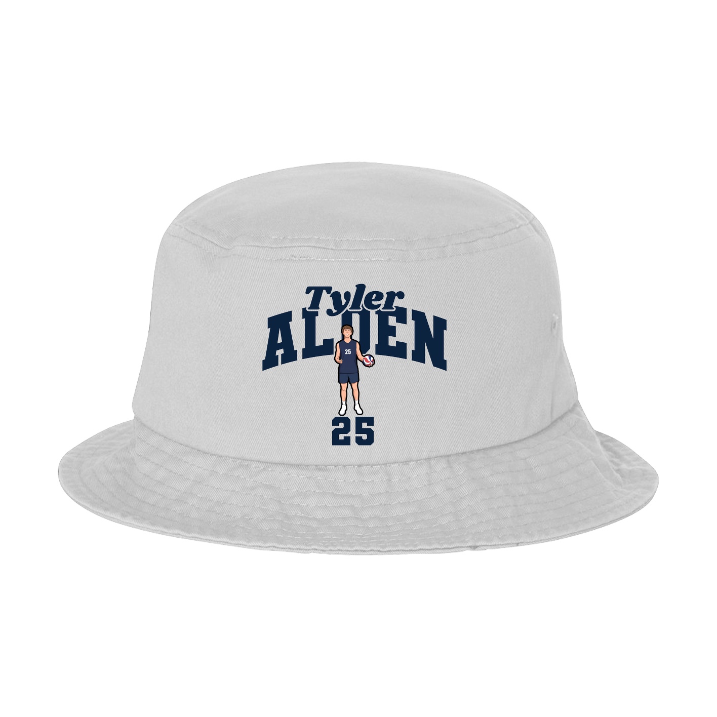 Bucket Cap — Signature Arch in White