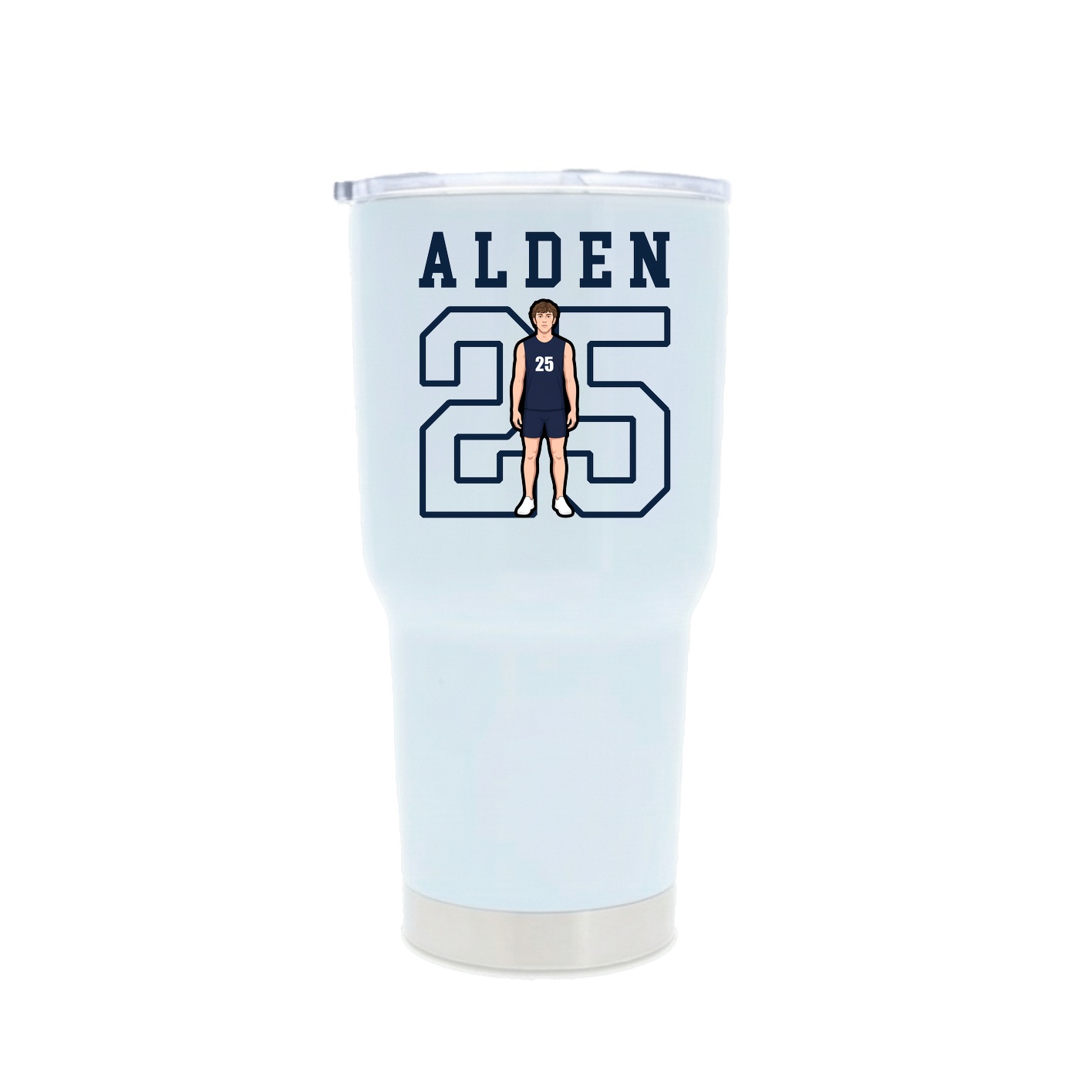 30oz Stainless Steel Tumbler — Shirsey in White
