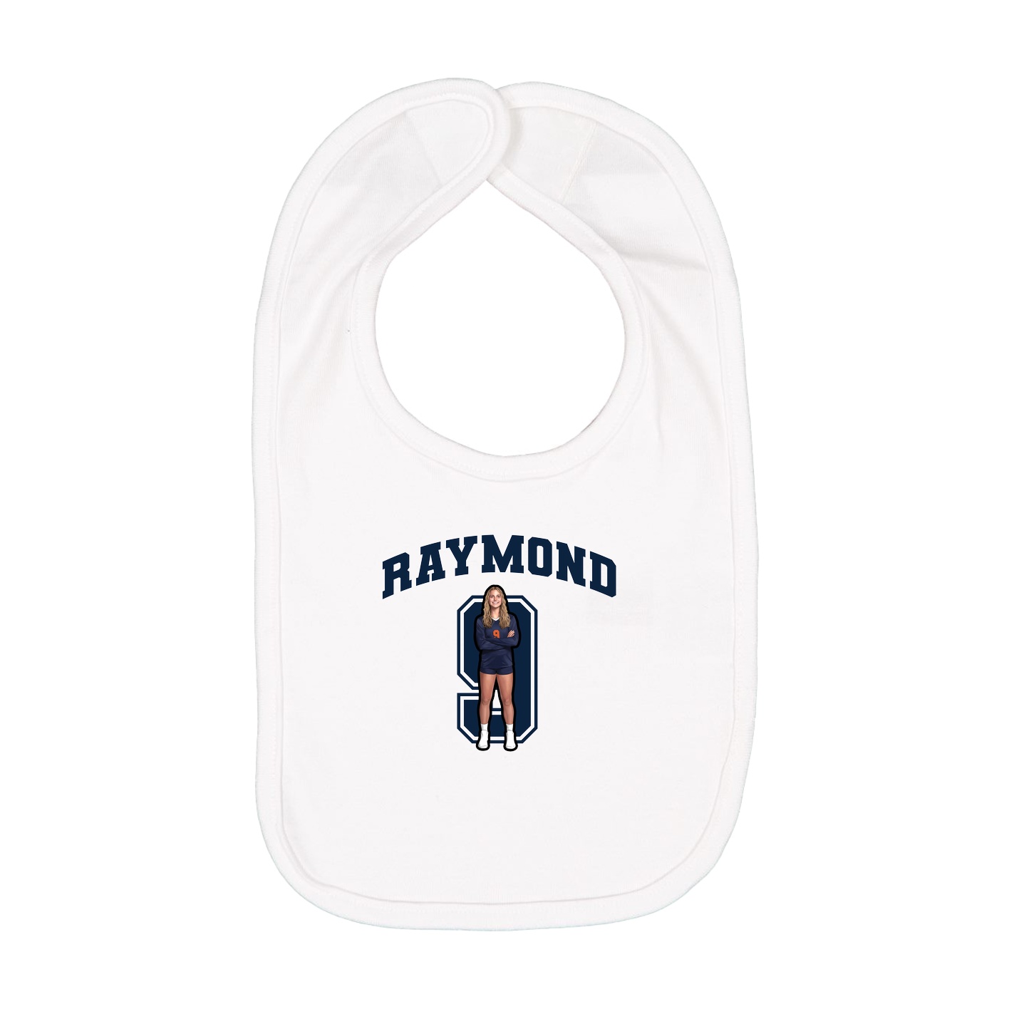 Infant Bib — Number in White