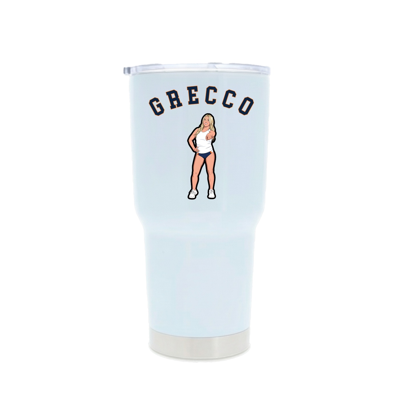 30oz Stainless Steel Tumbler — Shirsey Arch in White