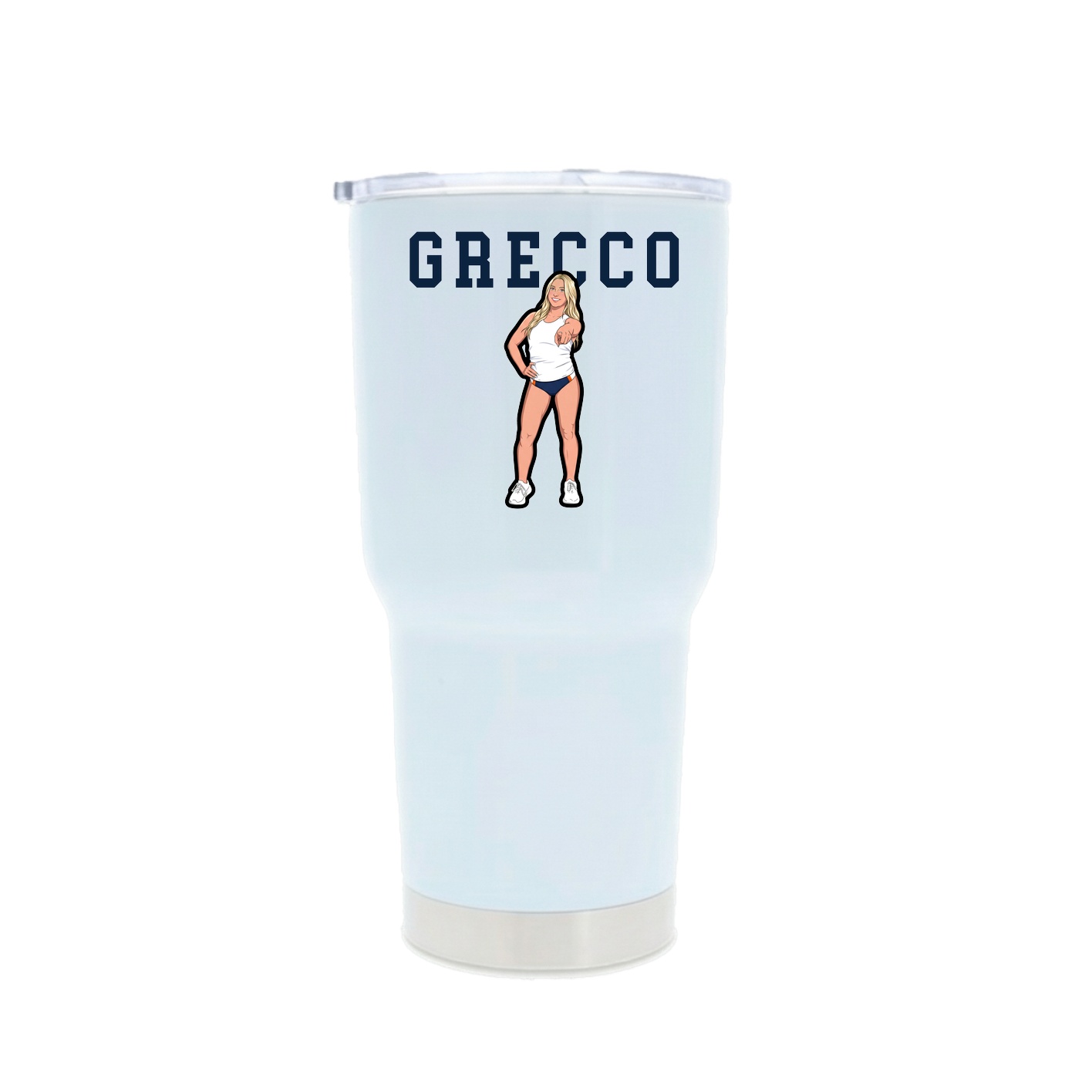 30oz Stainless Steel Tumbler — Shirsey in White