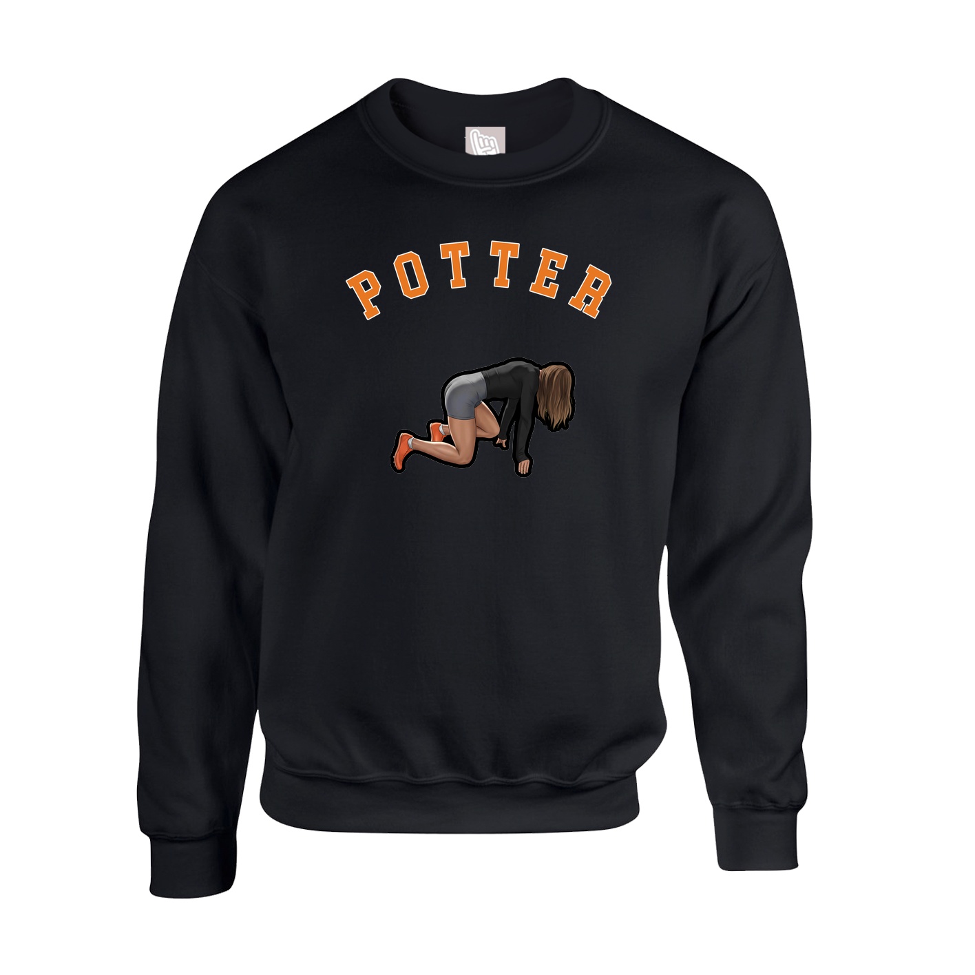Fleece Crew — Shirsey Arch in Black