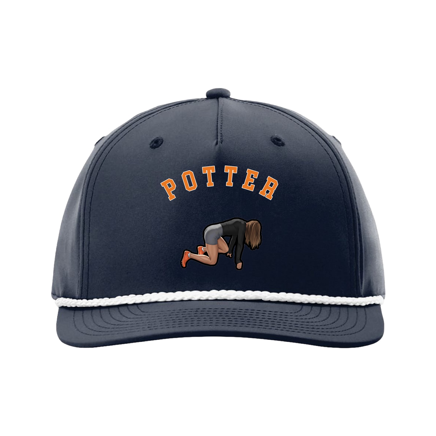 Five-Panel Classic Rope Cap — Shirsey Arch in Navy
