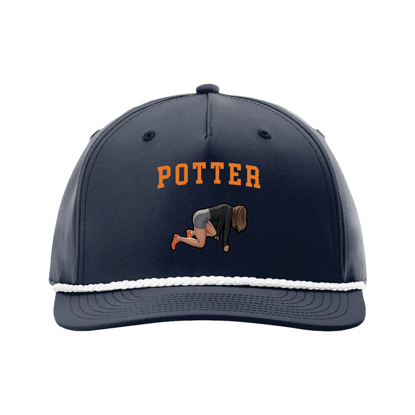 Five-Panel Classic Rope Cap — Shirsey in Navy