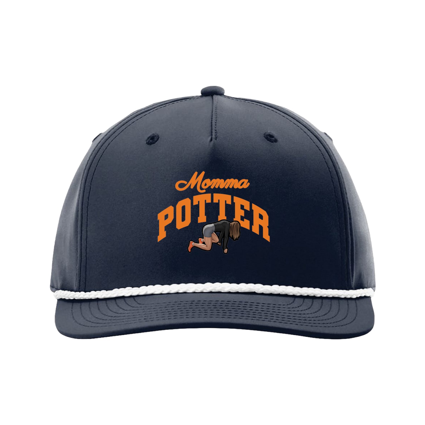 Five-Panel Classic Rope Cap — Mothers Day Arch in Navy