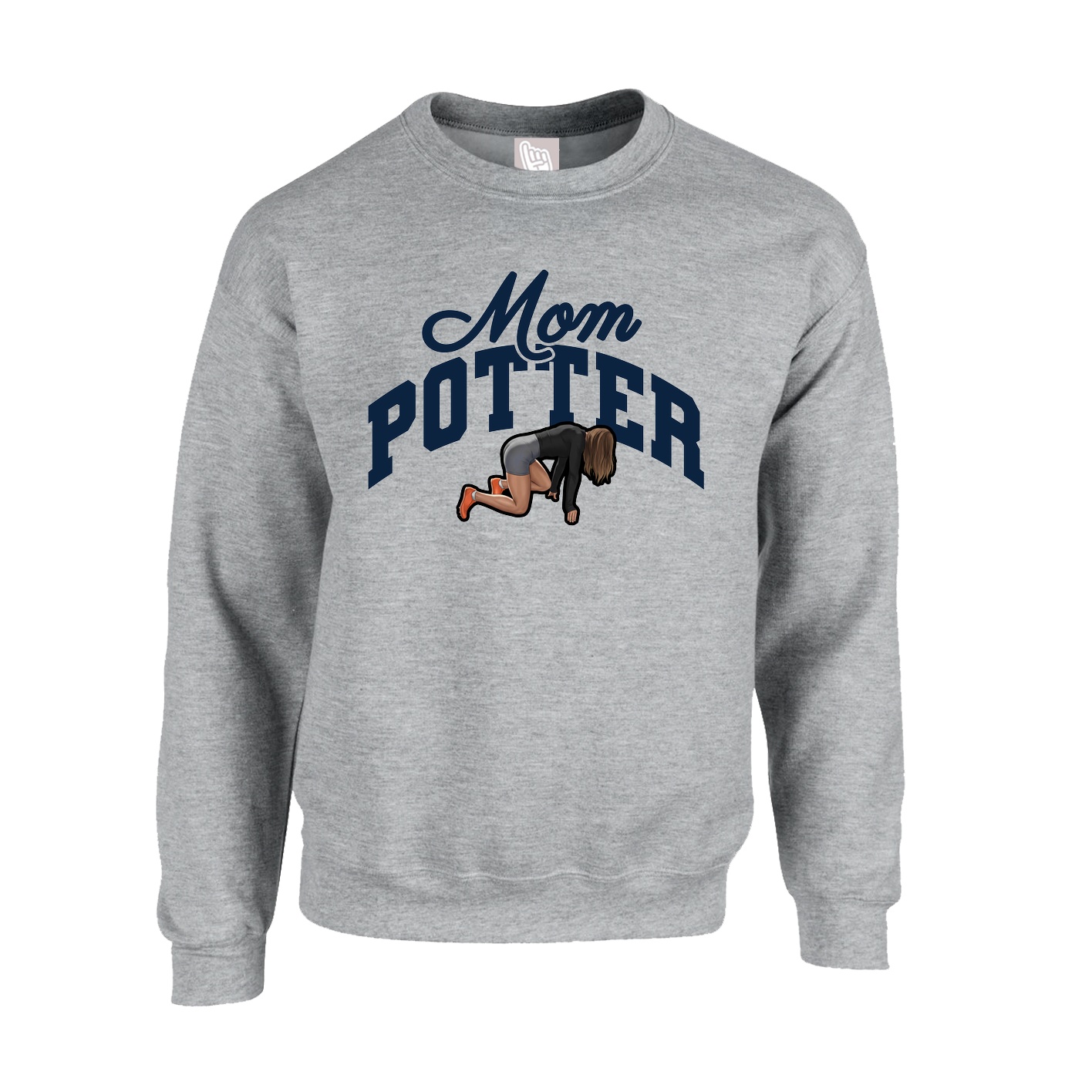Fleece Crew — Mothers Day Arch in Grey