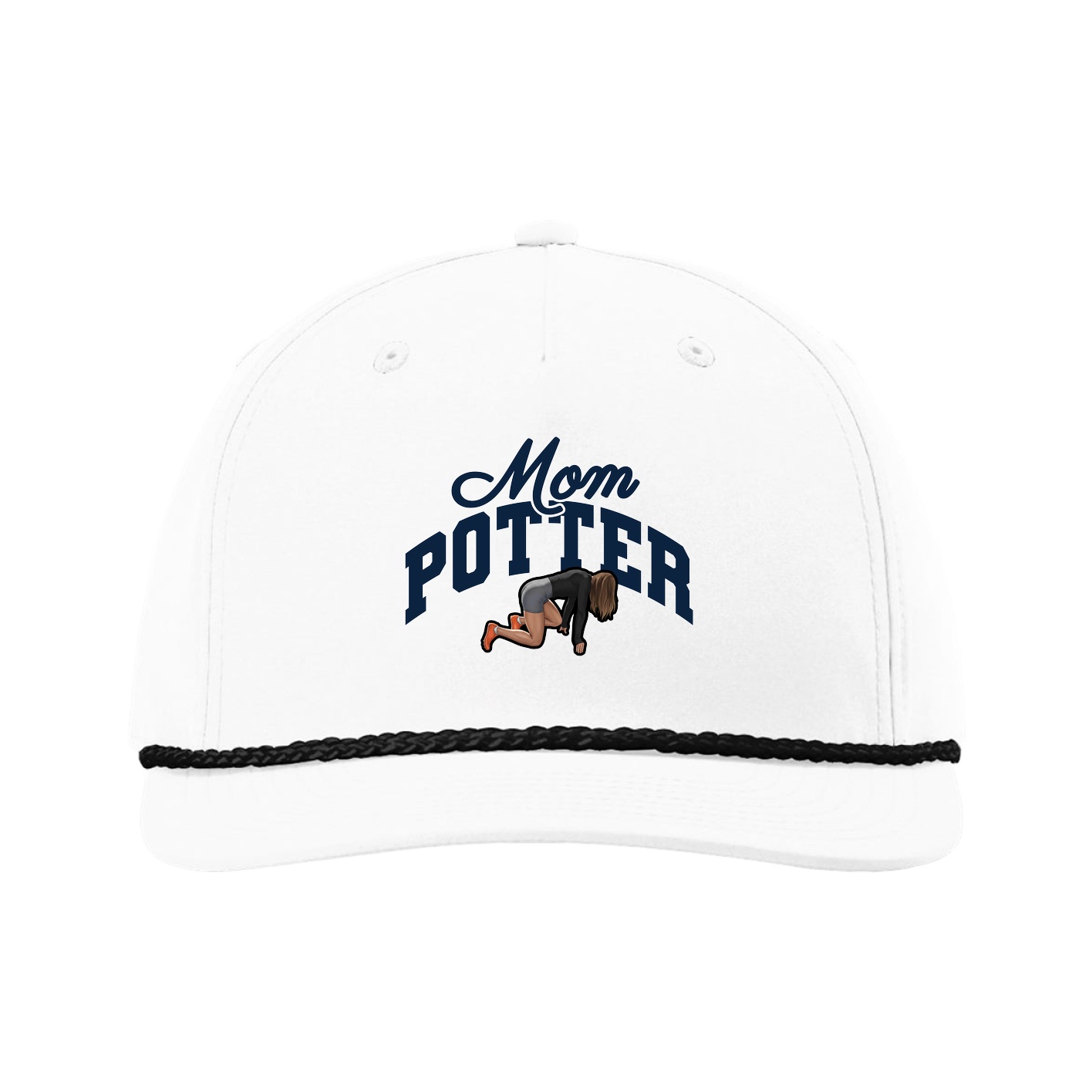 Five-Panel Classic Rope Cap — Mothers Day Arch in White