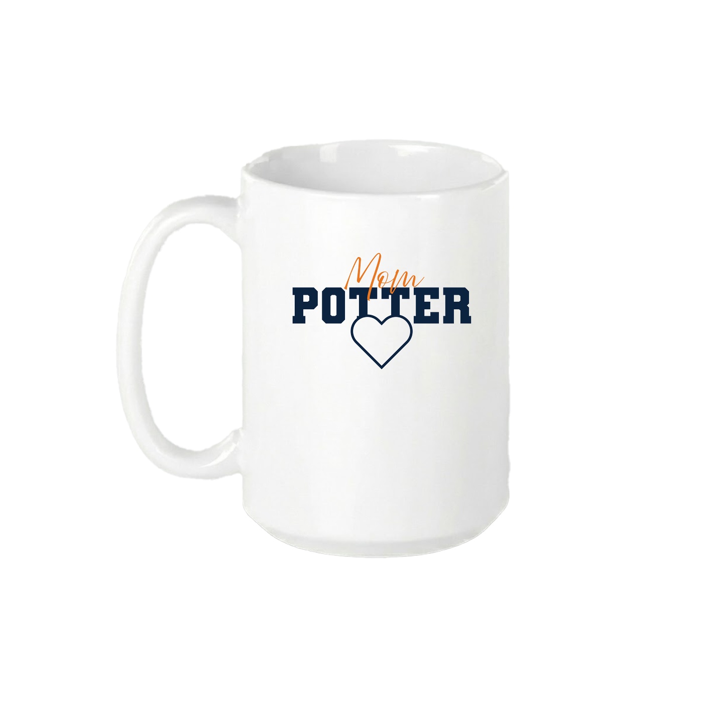 15oz Coffee Mug — Mothers Day Heart in White