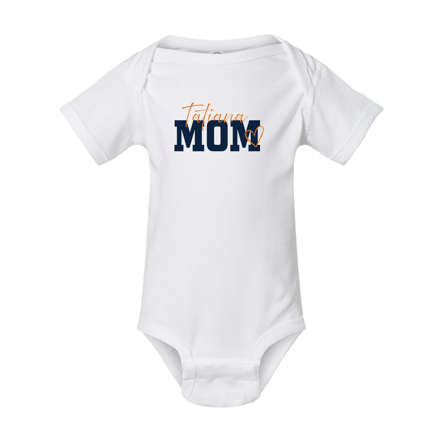 Baby Onesie — Mothers Day Script in White