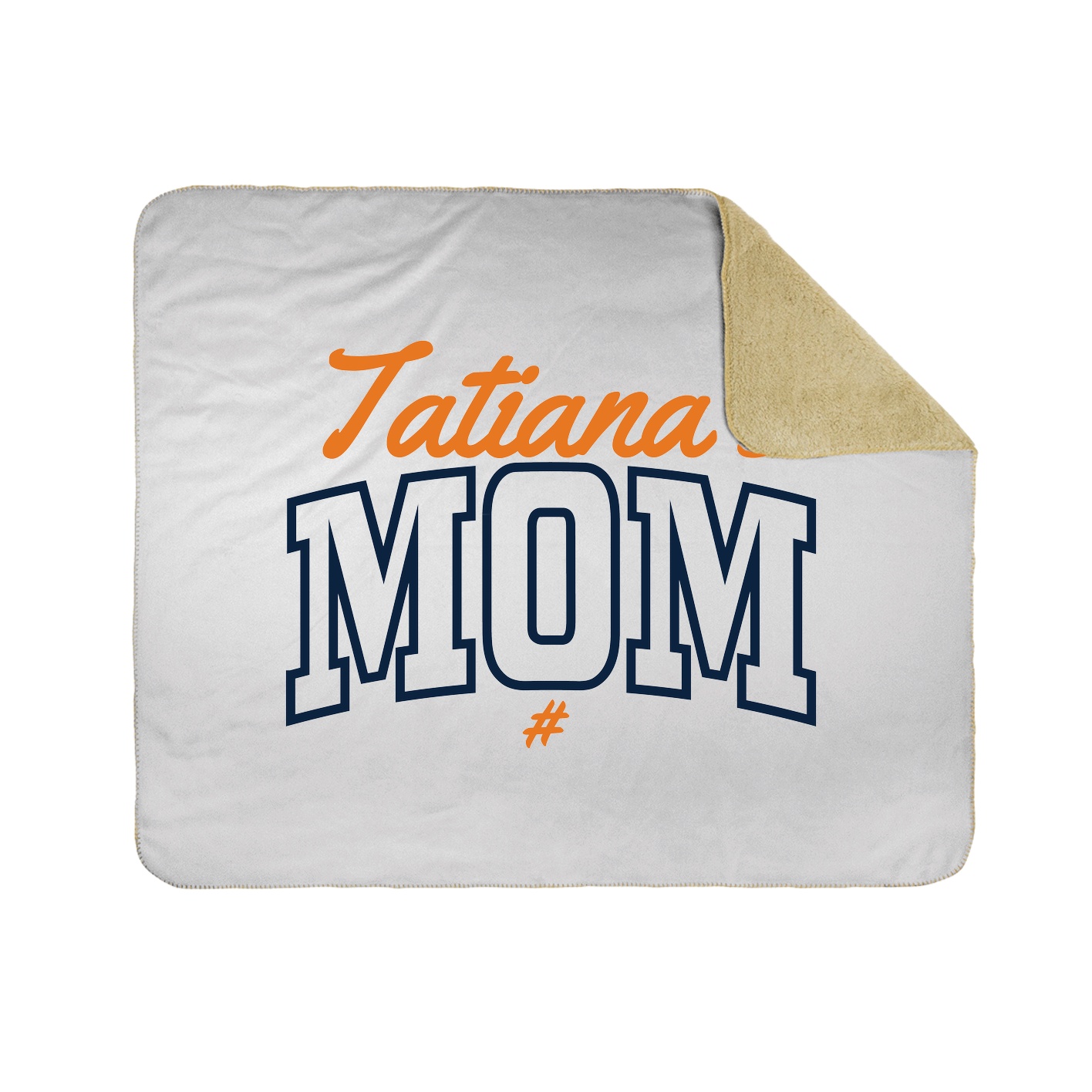 Throw Blanket — Mothers Day Arch Script in White