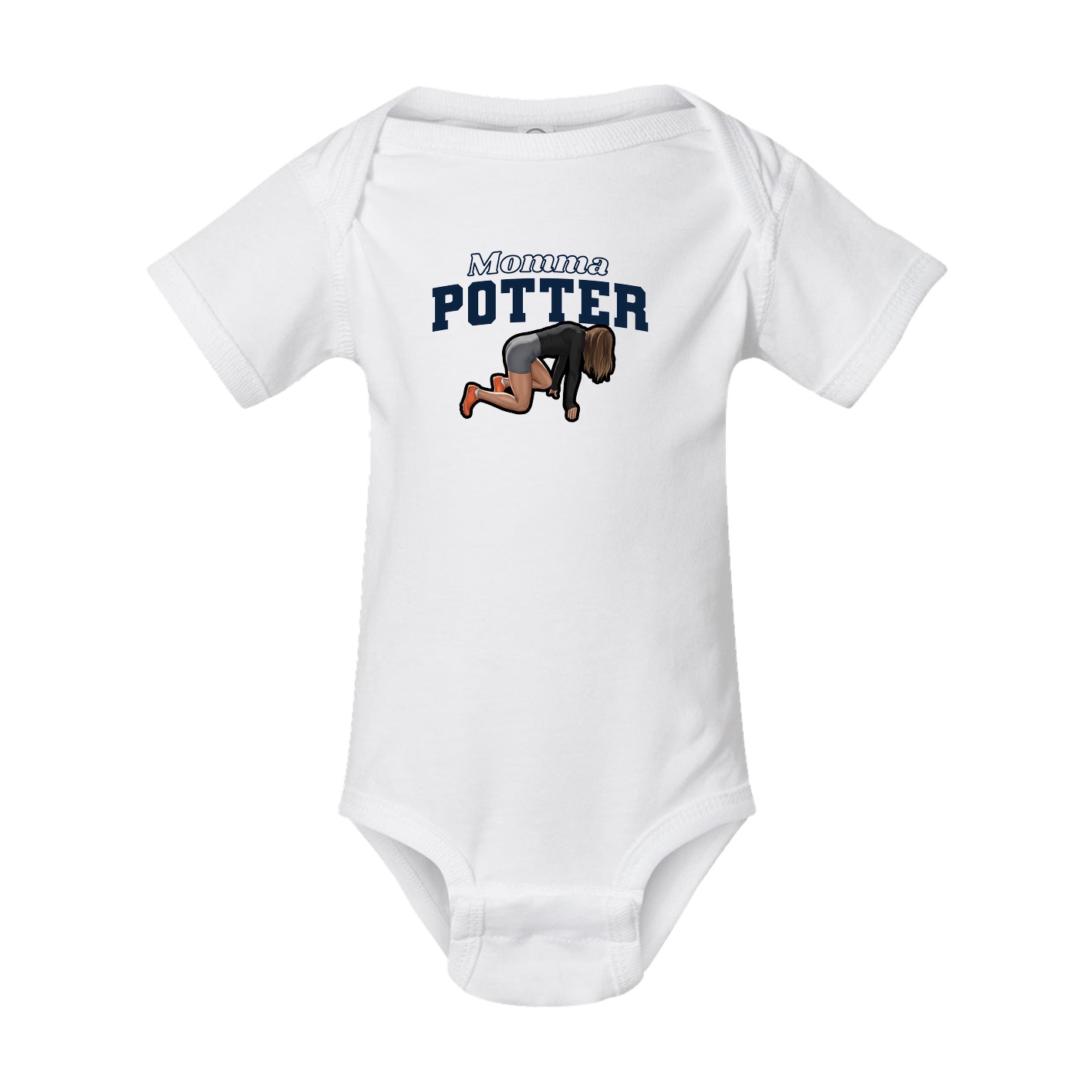 Baby Onesie — Mothers Day Block in White