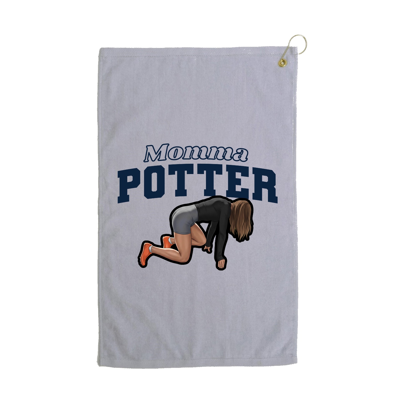 Golf Towel — Mothers Day Block in Grey