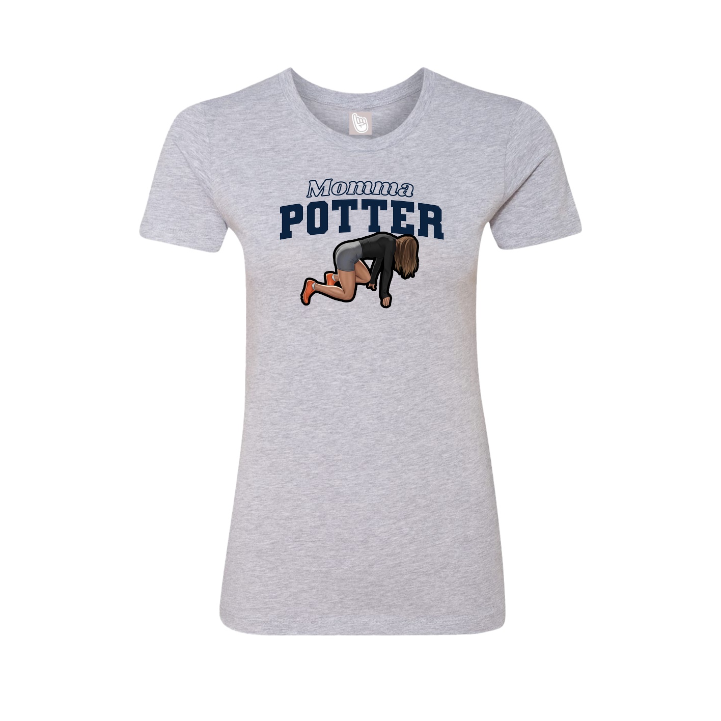 Womens Tee — Mothers Day Block in Grey