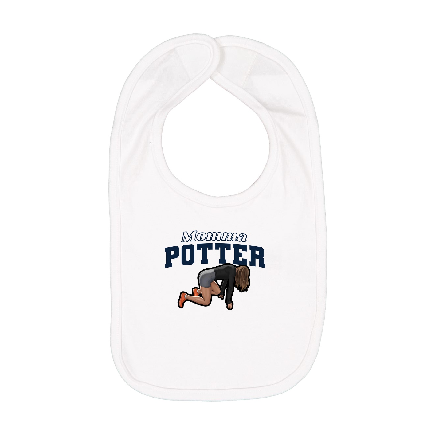 Infant Bib — Mothers Day Block in White