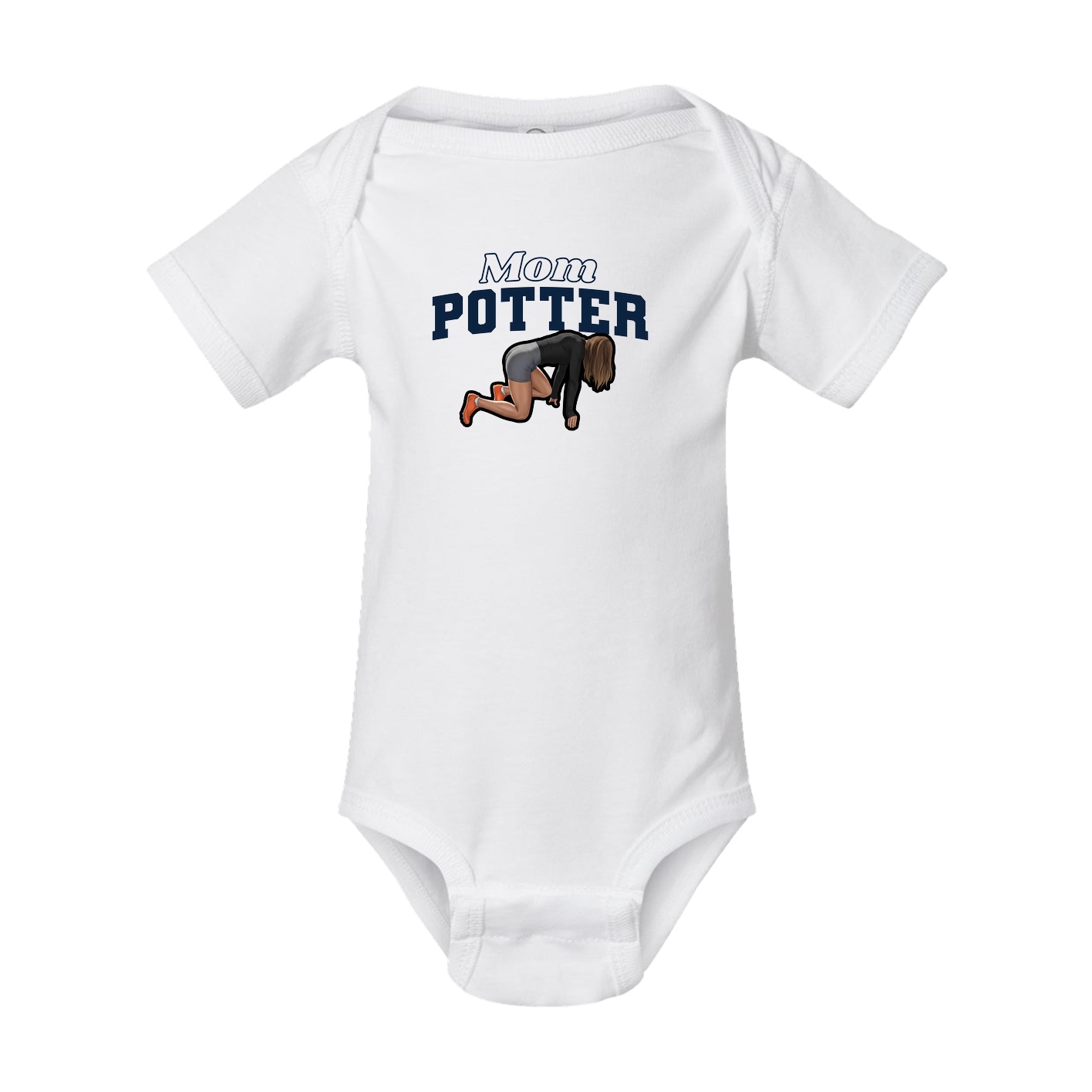 Baby Onesie — Mothers Day Block in White