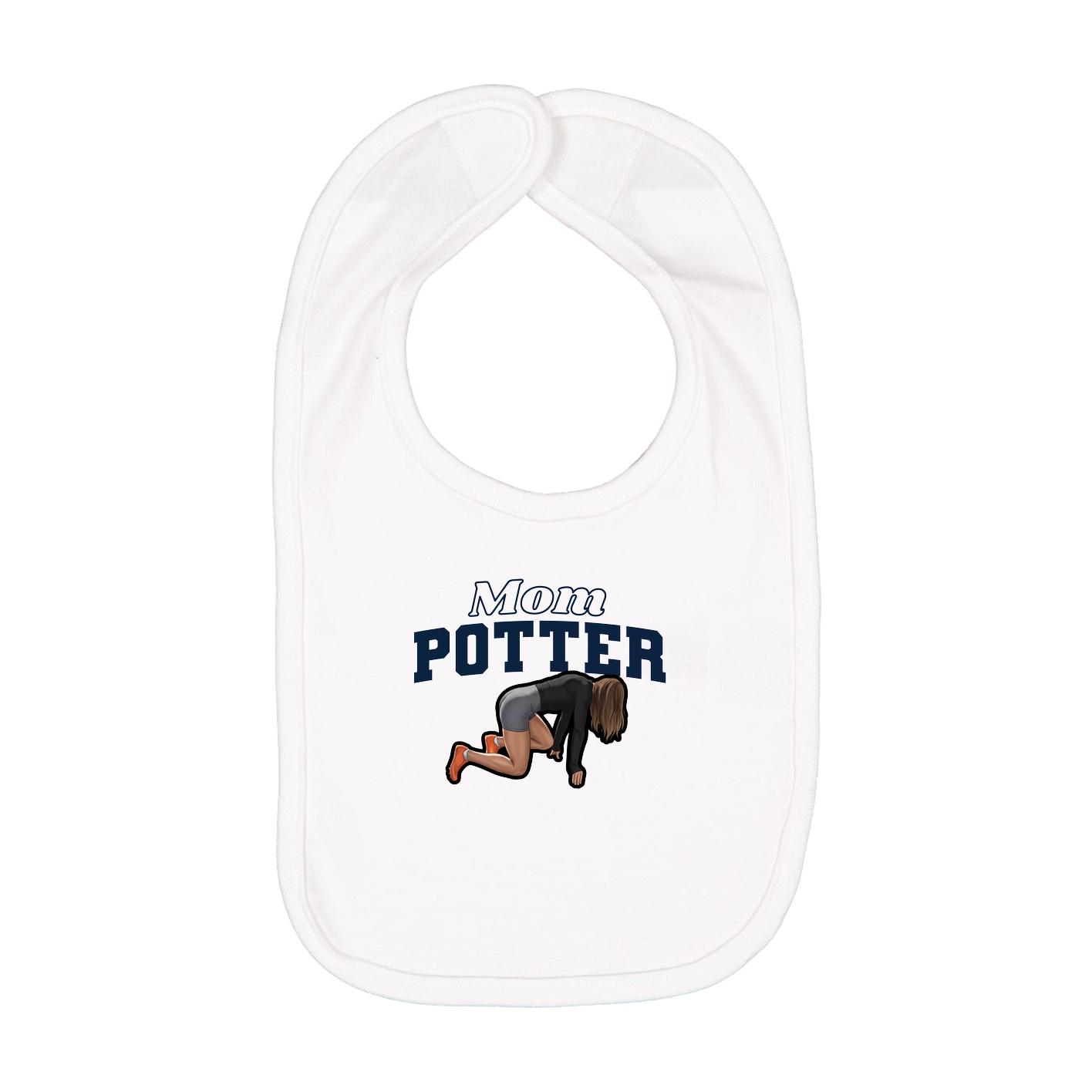 Infant Bib — Mothers Day Block in White