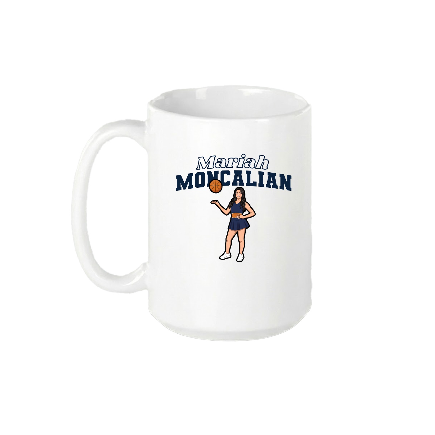 15oz Coffee Mug — Name Arch in White