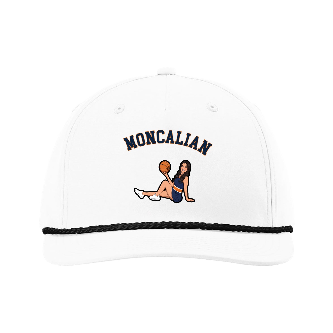 Five-Panel Classic Rope Cap — Shirsey Arch in White