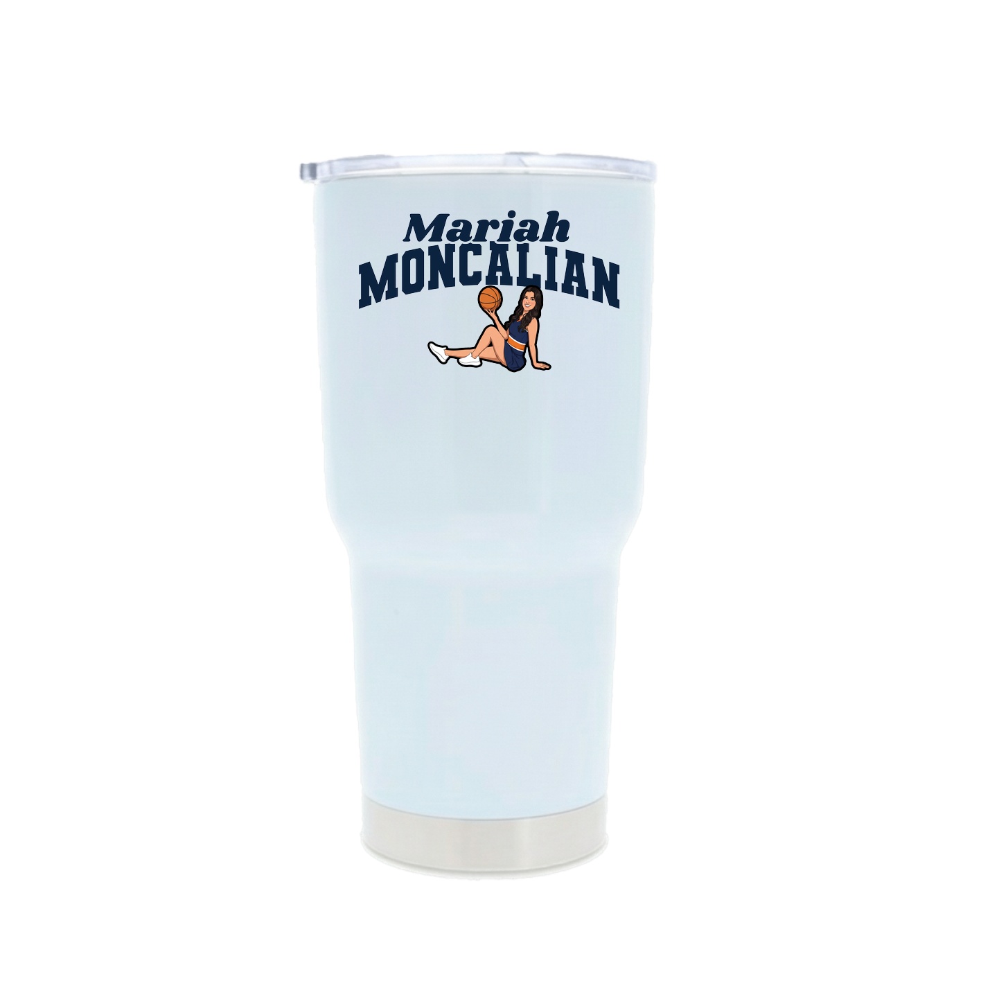 30oz Stainless Steel Tumbler — Signature Arch in White