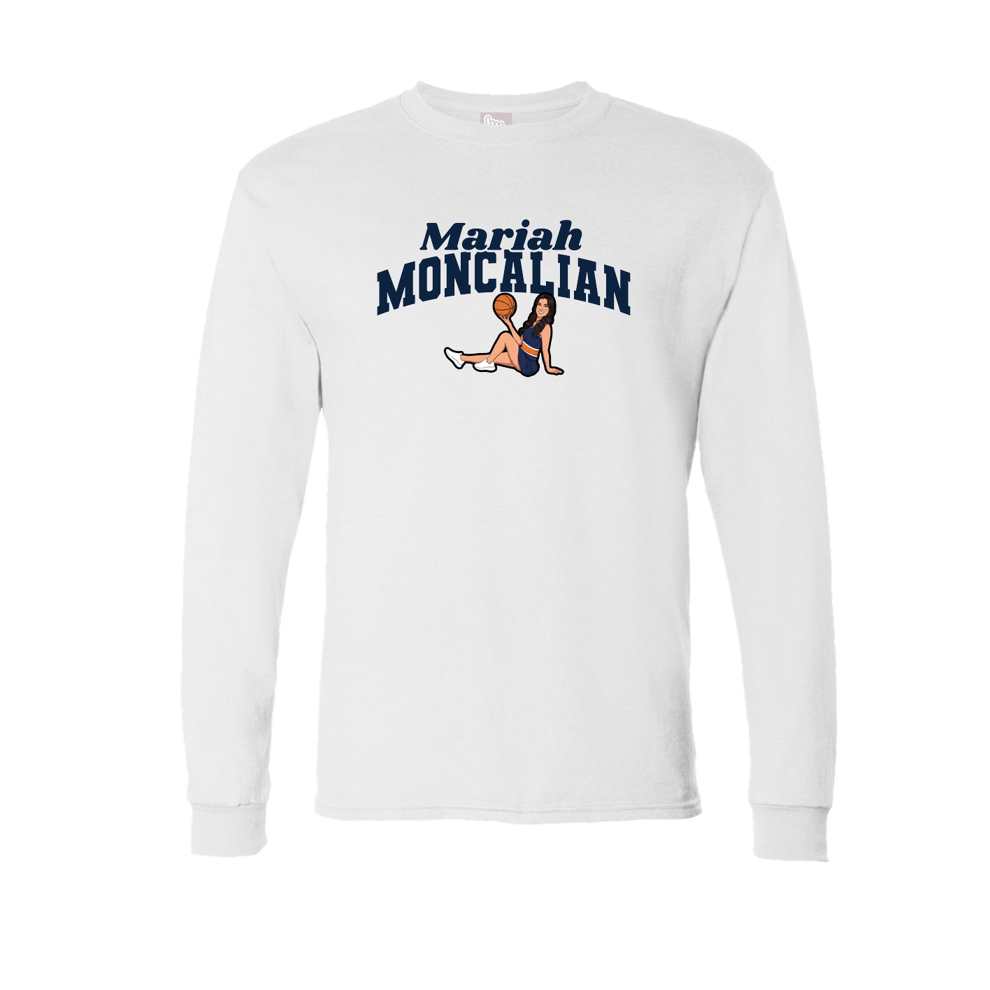 Long Sleeve Tee — Signature Arch in White