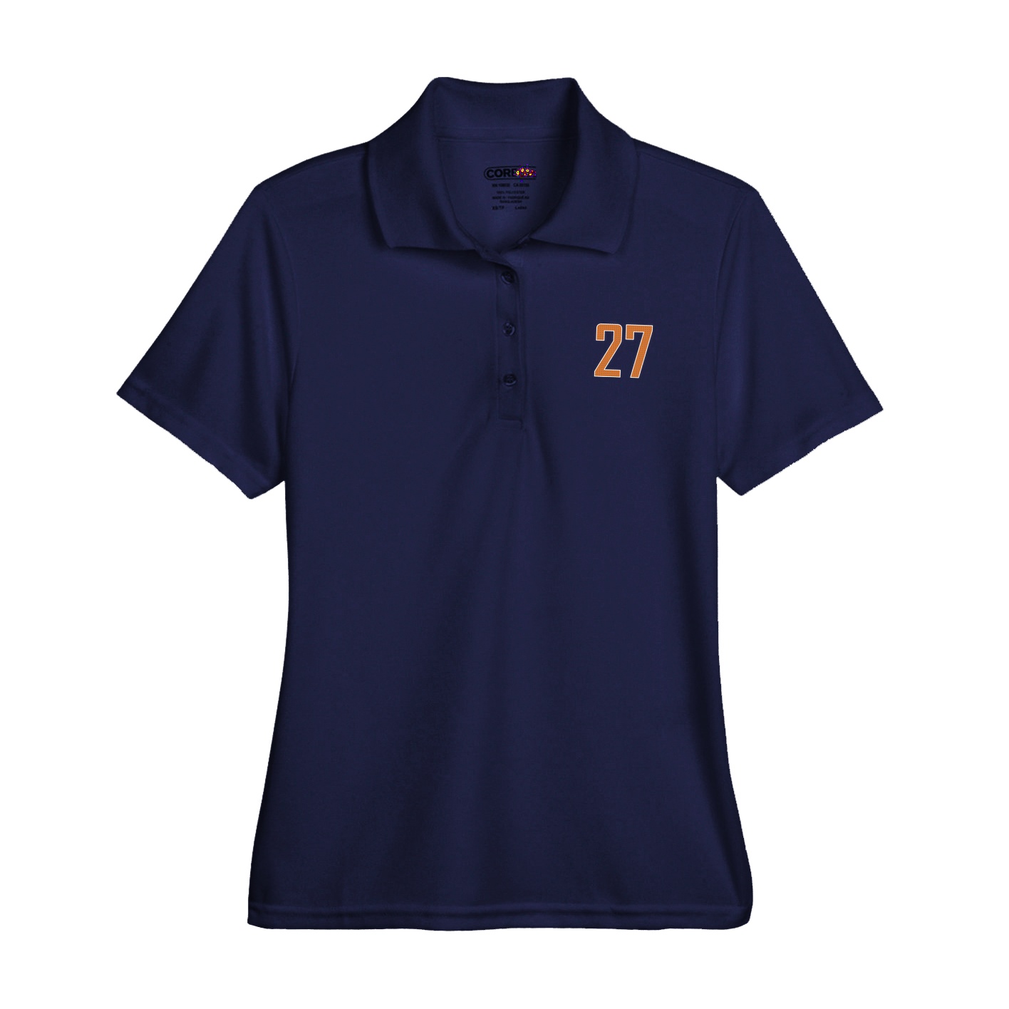 Womens Performance Polo — Front Shirsy in Navy