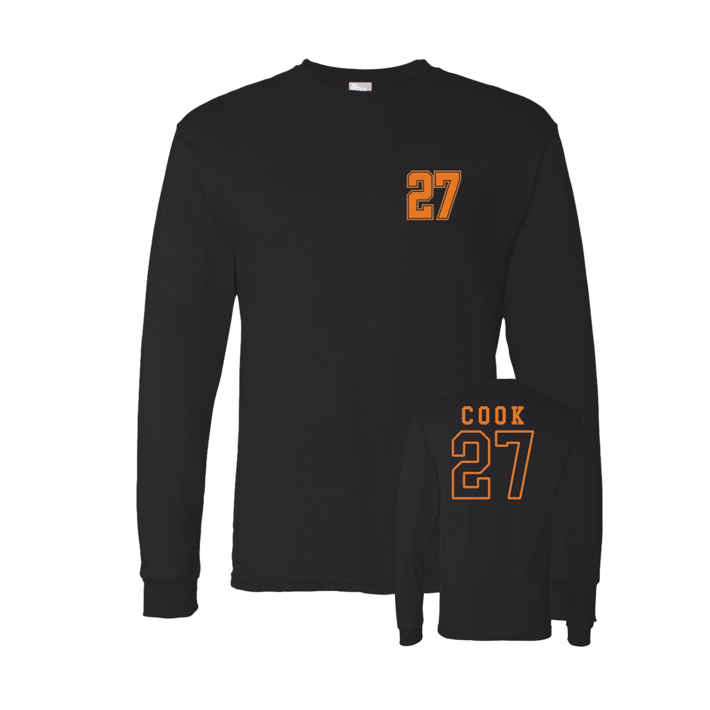 Long Sleeve Tee — Chest Back in Black