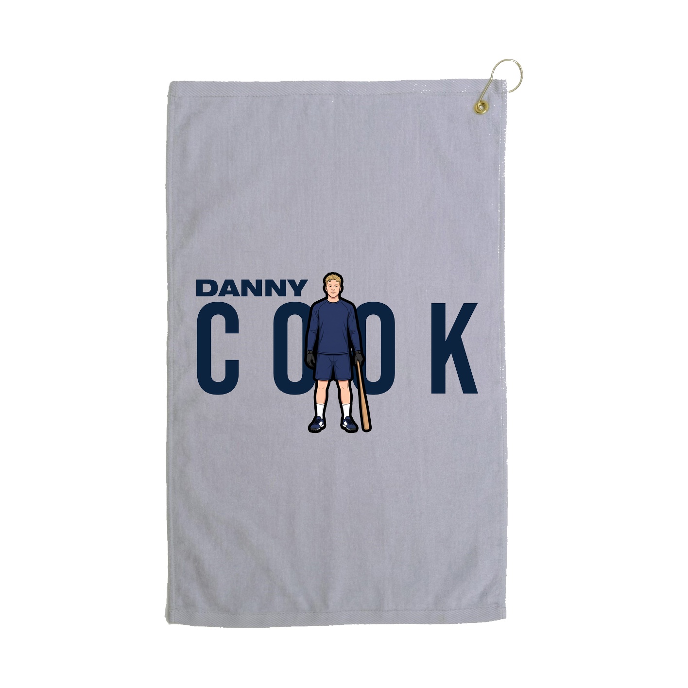 Golf Towel — Player Name in Grey